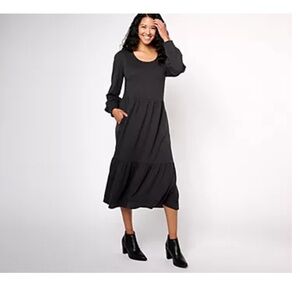 Canyon Retreat  Long Sleeve Midi Dress